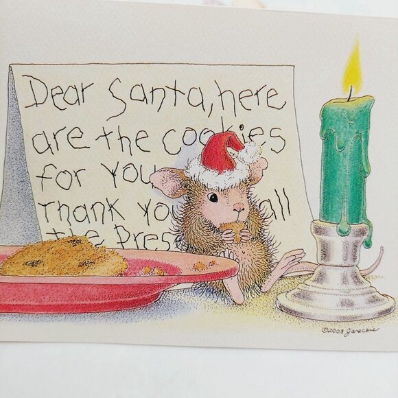 House Mouse Designs Christmas Cards 2 Designs with Envelopes Lot Of 24 - Picture 2 of 9